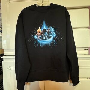 AS Colour Heavy Crew Black Graphic Men Sweater Size S